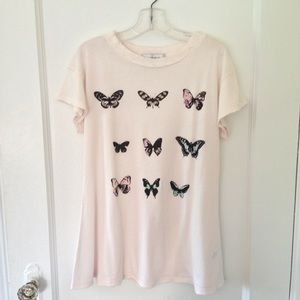 NEW Wildfox Butterfly Tee T-shirt Top